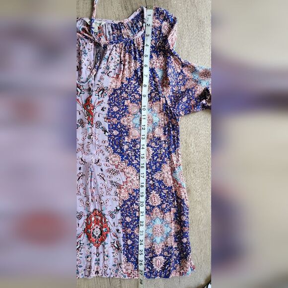 Lucky Brand Multicolor Geometric‎ Blouse Women's Medium - Picture 5 of 5